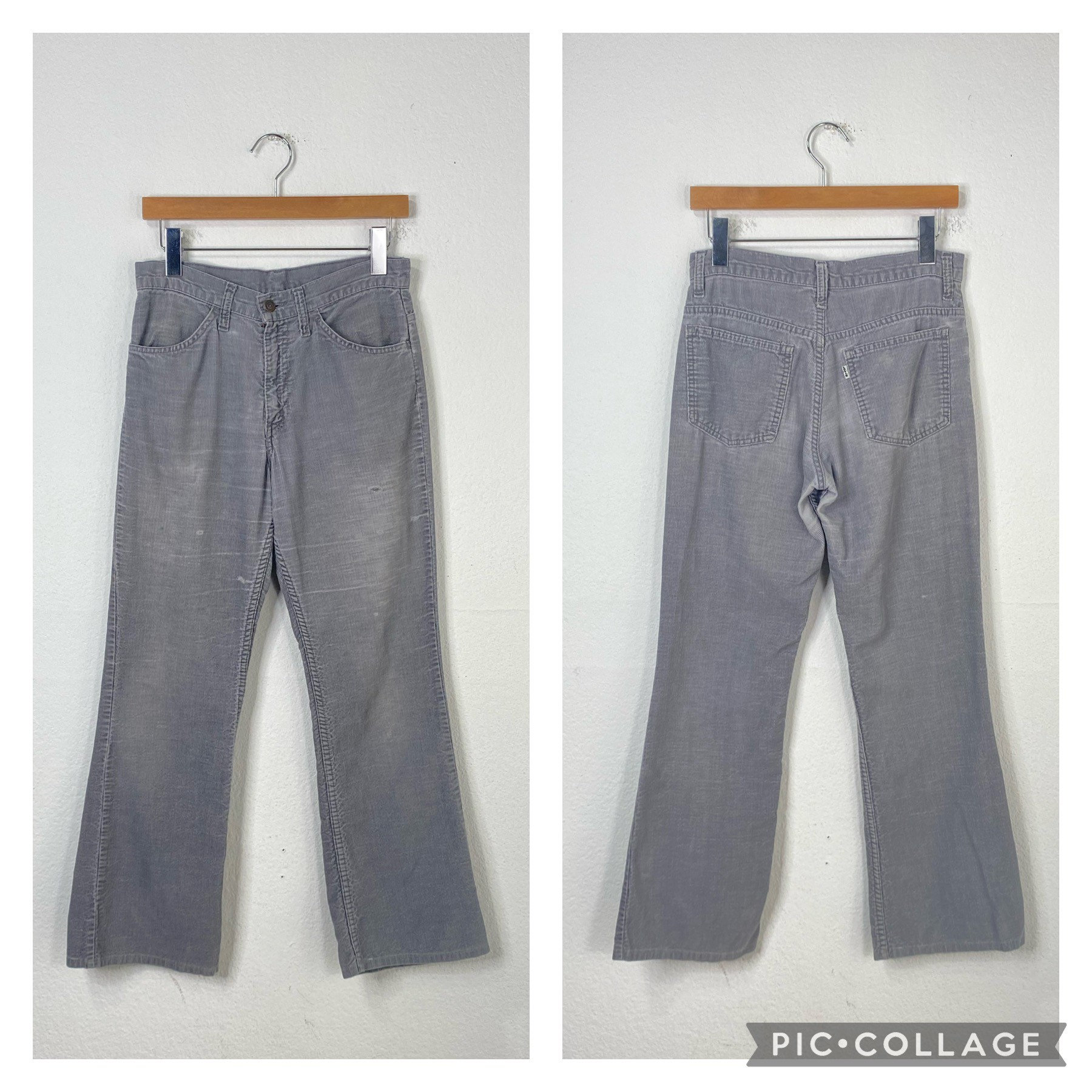 70年代ヴィンテージ ダメージ加工 リーバイス 646 コーデュロイ フレア 