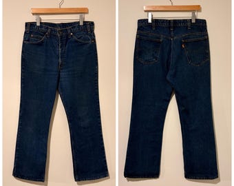 80s Vintage Levis 517 Boot Cut Jeans Flare Denim Pants Orange Tab
