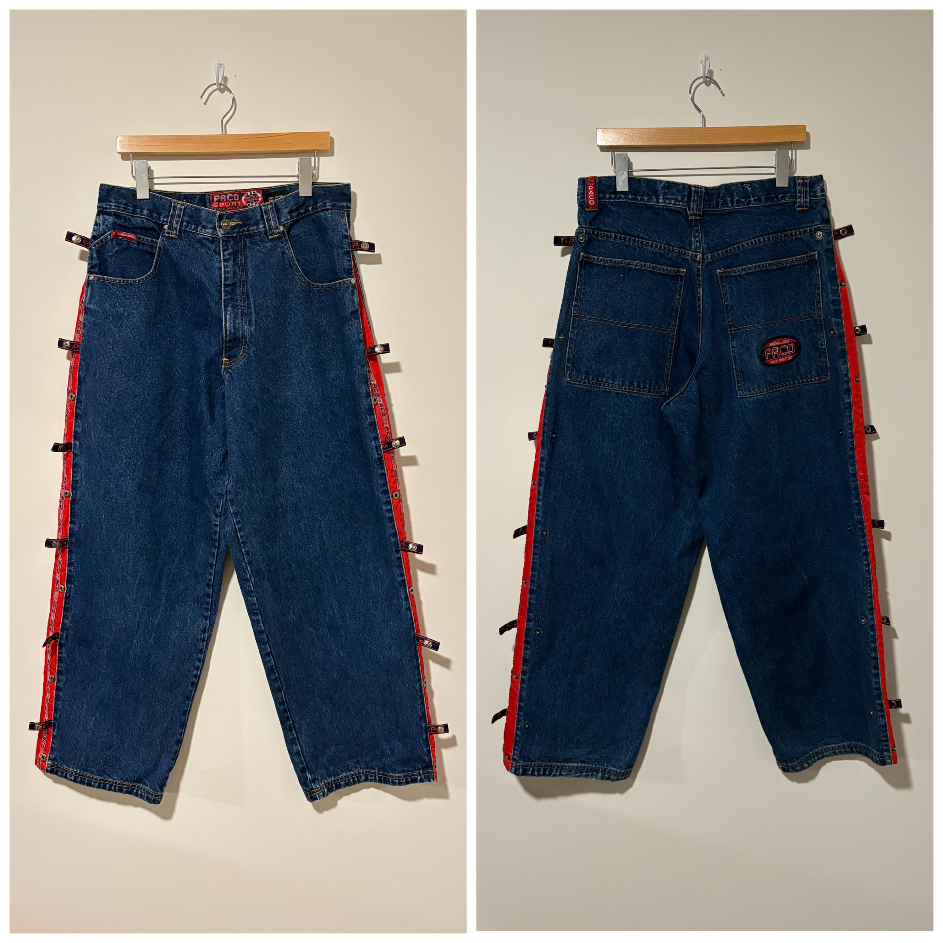 パンツ 90s JNCO Vintage 90s Y2K JNCO Embroidered Cartoon Flamehead Pants