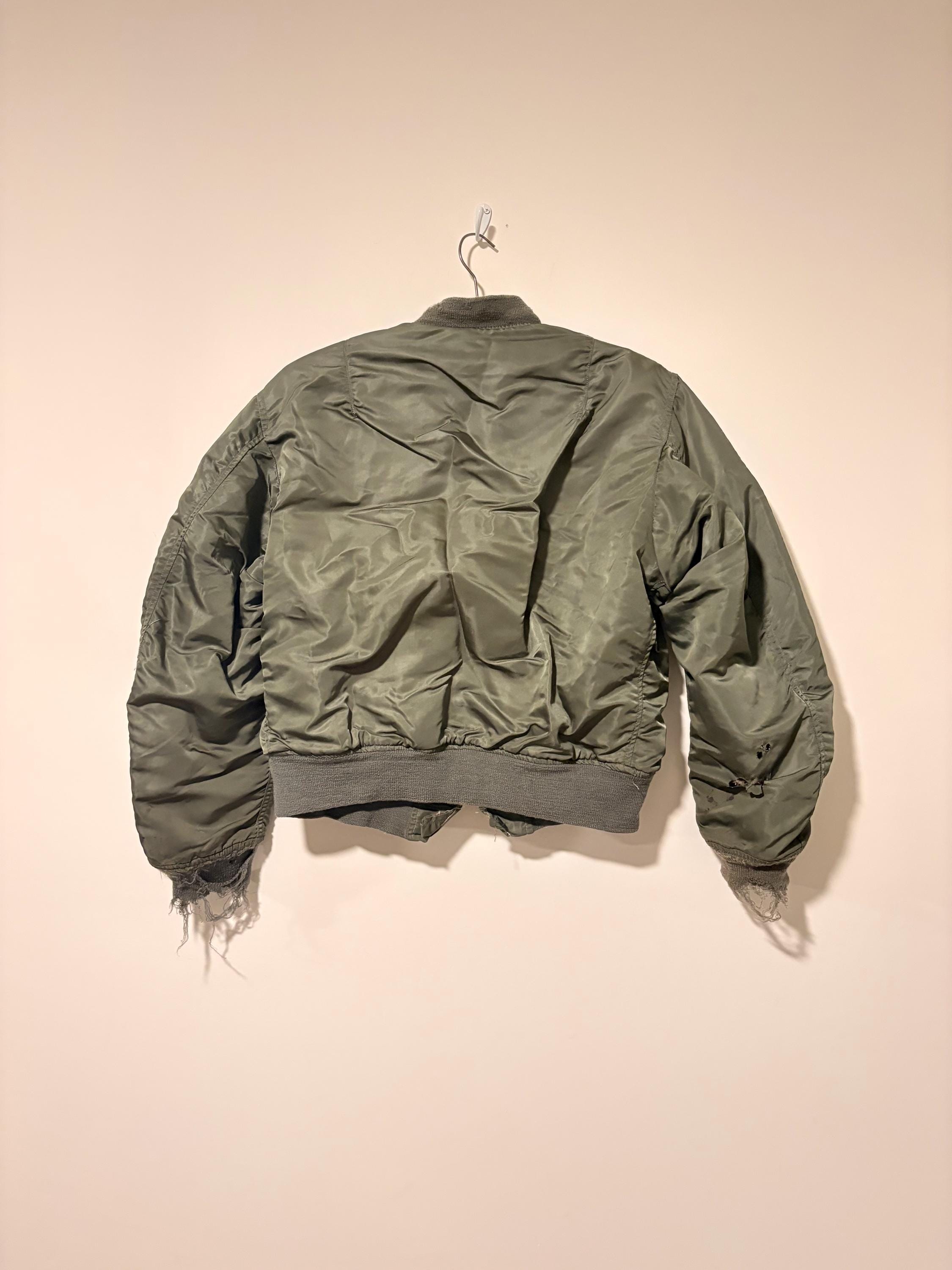 70s Vintage Military U.s.air Force L-2b Flight Jacket Bomber Jkt