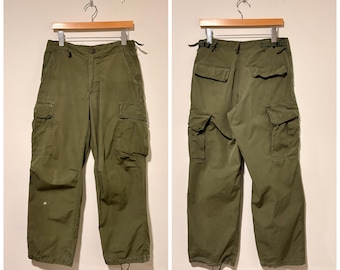 60s vintage military U.S.Army jungle fatigue cargo pants size 31 541405