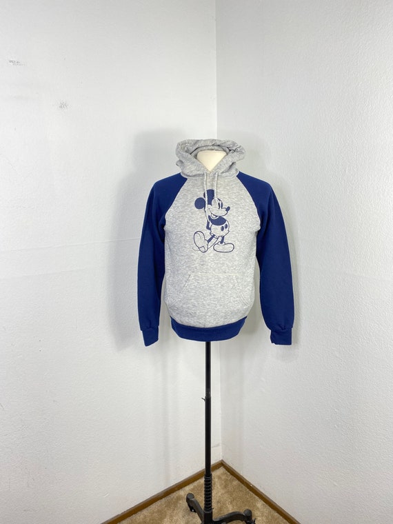 80s Vintage Mickey Mouse Disney Two Tone Hoodie Size Medium 865659 Etsy