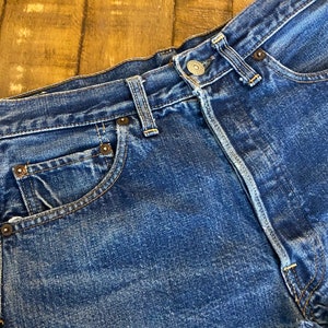60s 70s vintage levis 501 big E denim shorts jeans short pants redline selvedge size 29 865543 image 4