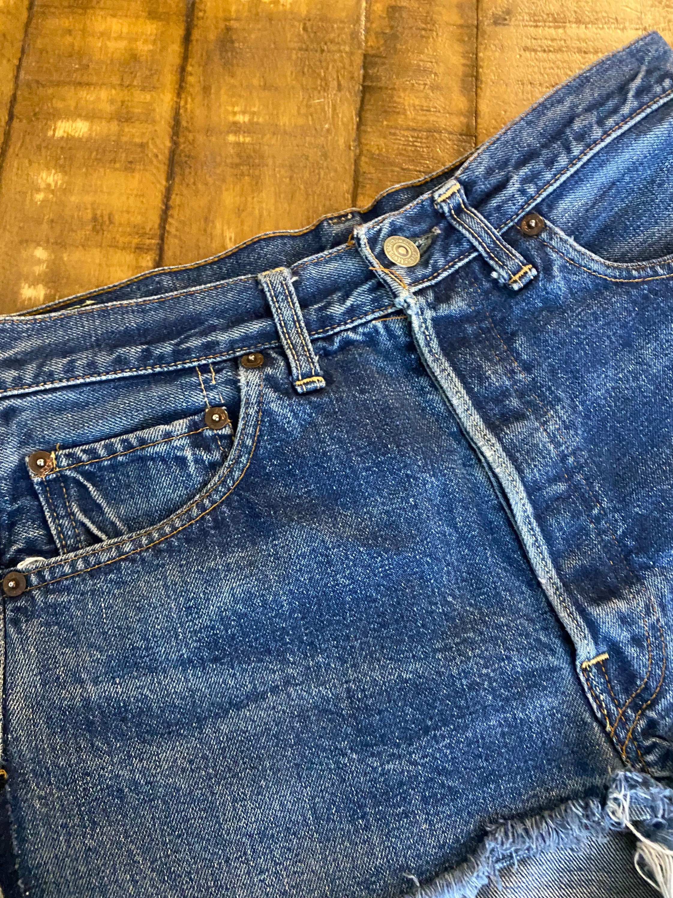 60s 70s Vintage Levis 501 Big E Denim Shorts Jeans Short