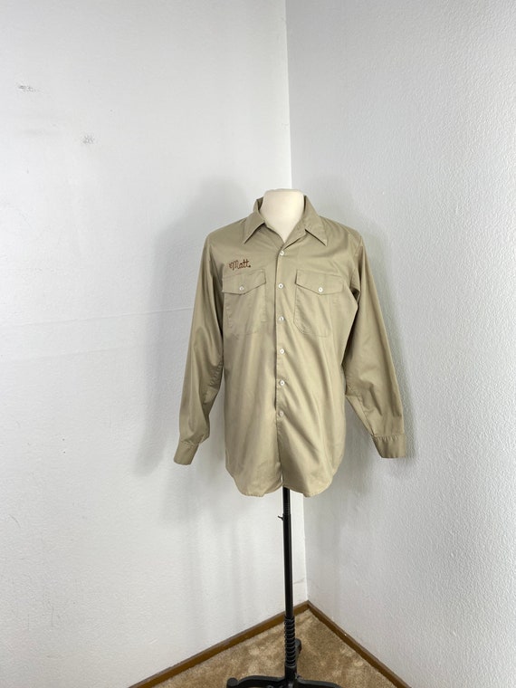 70s vintage work shirt button down