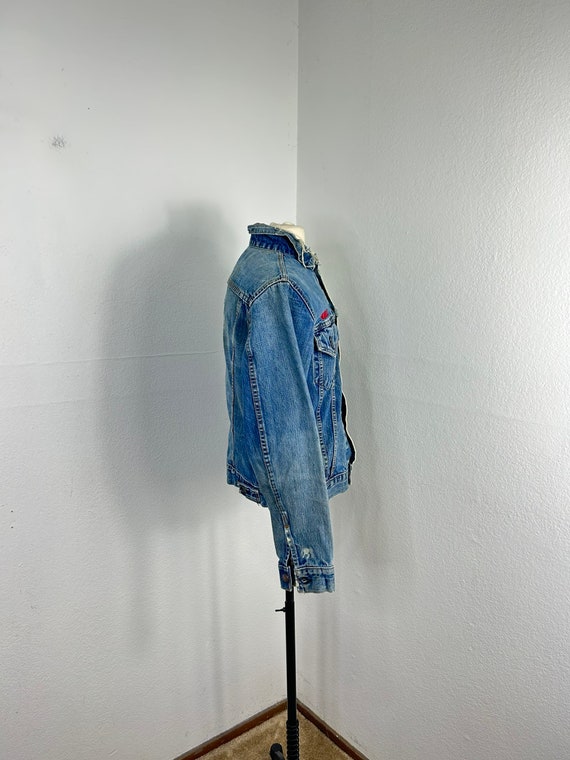 70s vintage distressed levis 70505 denim jean jac… - image 3