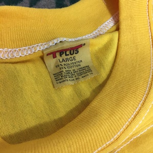80's vintage 50/50 blend t shirt made in usa mens size large image 4
