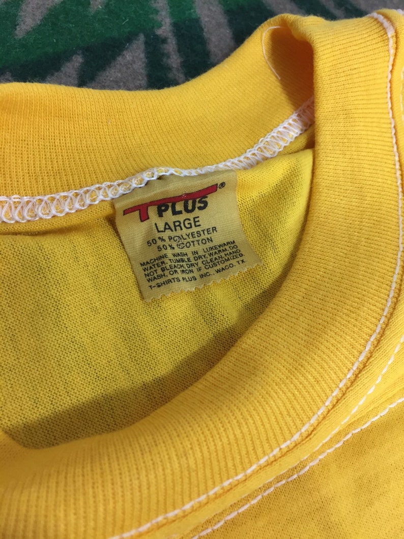 80's vintage 50/50 blend t shirt made in usa mens size large image 4