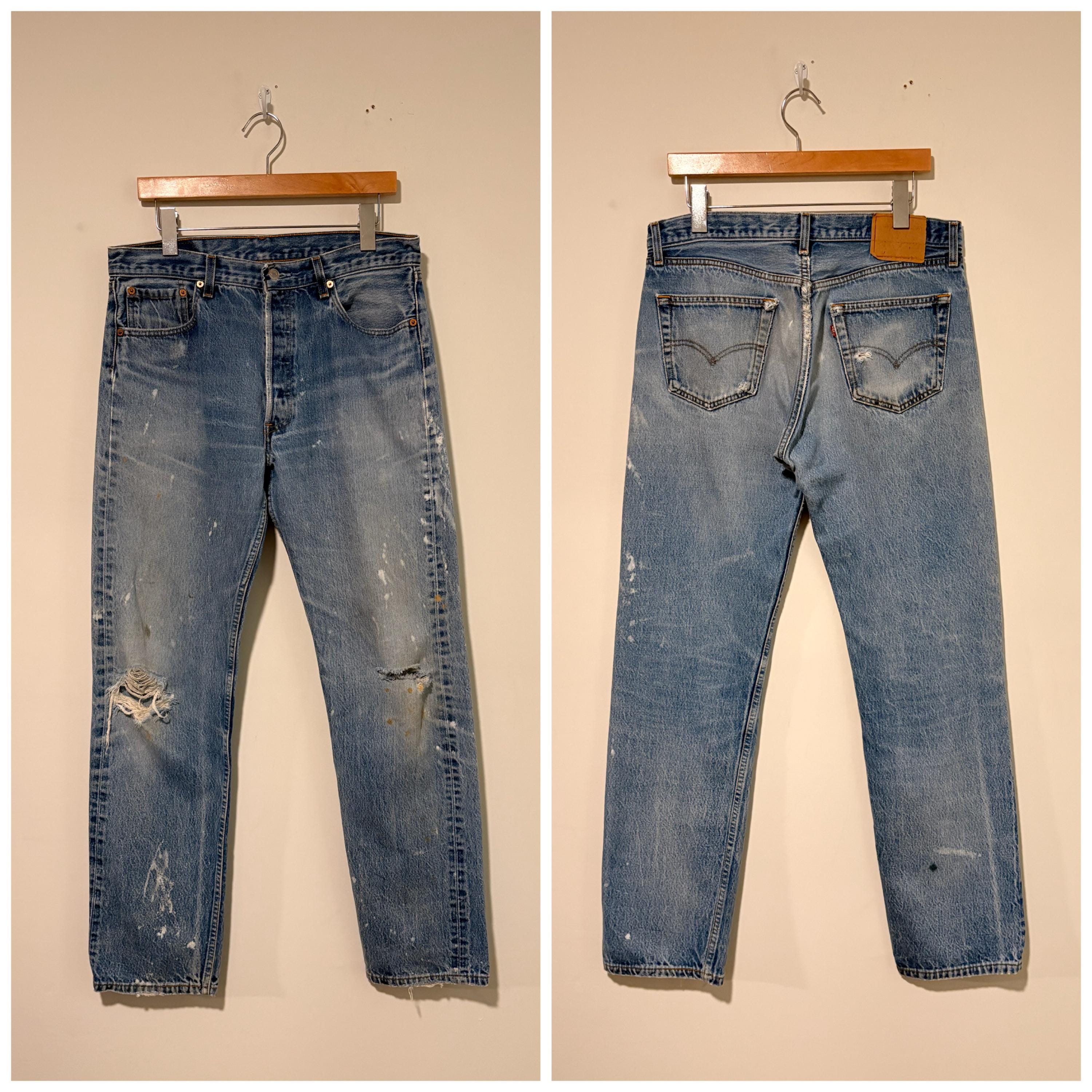 90s Damage Jeans - Etsy