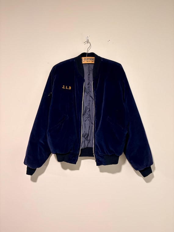 60s vintage korea tour souvenir jacket embroidery vel… - Gem