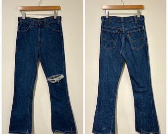 Deadstock Levi 646 Prewashed Denim 1970 Bell Bottom Jean Pant USA