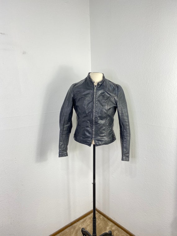 70s vintage brooks leather cafe racer type leather ja… Gem