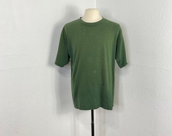 90s vintage 100% cotton distressed blank t shirt size XL 865684