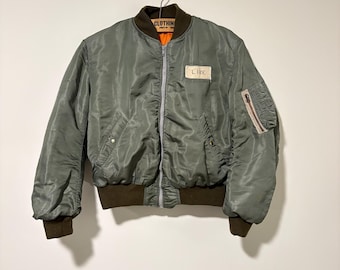 Vintage 70s ALPHA INDUSTRIES Reversible Flight MA-1 Bomber Jacket