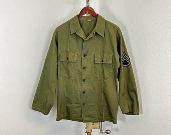 1940s M-43 HBT Shirt US Army Deadstock - Etsy