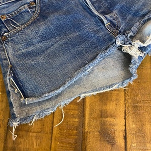 60s 70s vintage levis 501 big E denim shorts jeans short pants redline selvedge size 29 865543 image 5