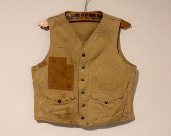 Chaleco de caza vintage de los años 50, C.C.filson, 100% algodón, con efecto desgastado, 541271