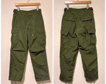 60s 70s Vintage Military U.S. Army Og-107 Baker Pants Size 28-29