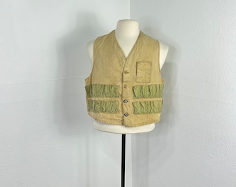 50s 60s vintage 100% cotton canvas hunting vest 865596