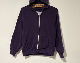 トップス Thermal Combination Sweat Zip Hoodie L Vintage 1970s Orange Thermal Zip up Hoodie / 70s Hoodie / True