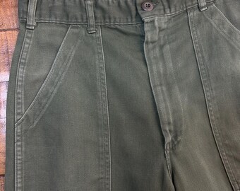 60s 70s Vintage Military U.S. Army Og-107 Baker Pants Size 28-29