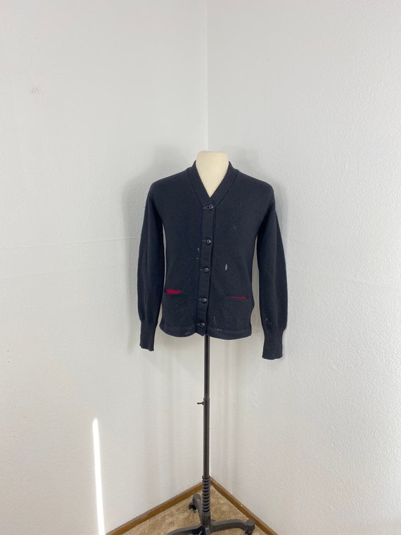 50s vintage distressed wool varsity lettermans car