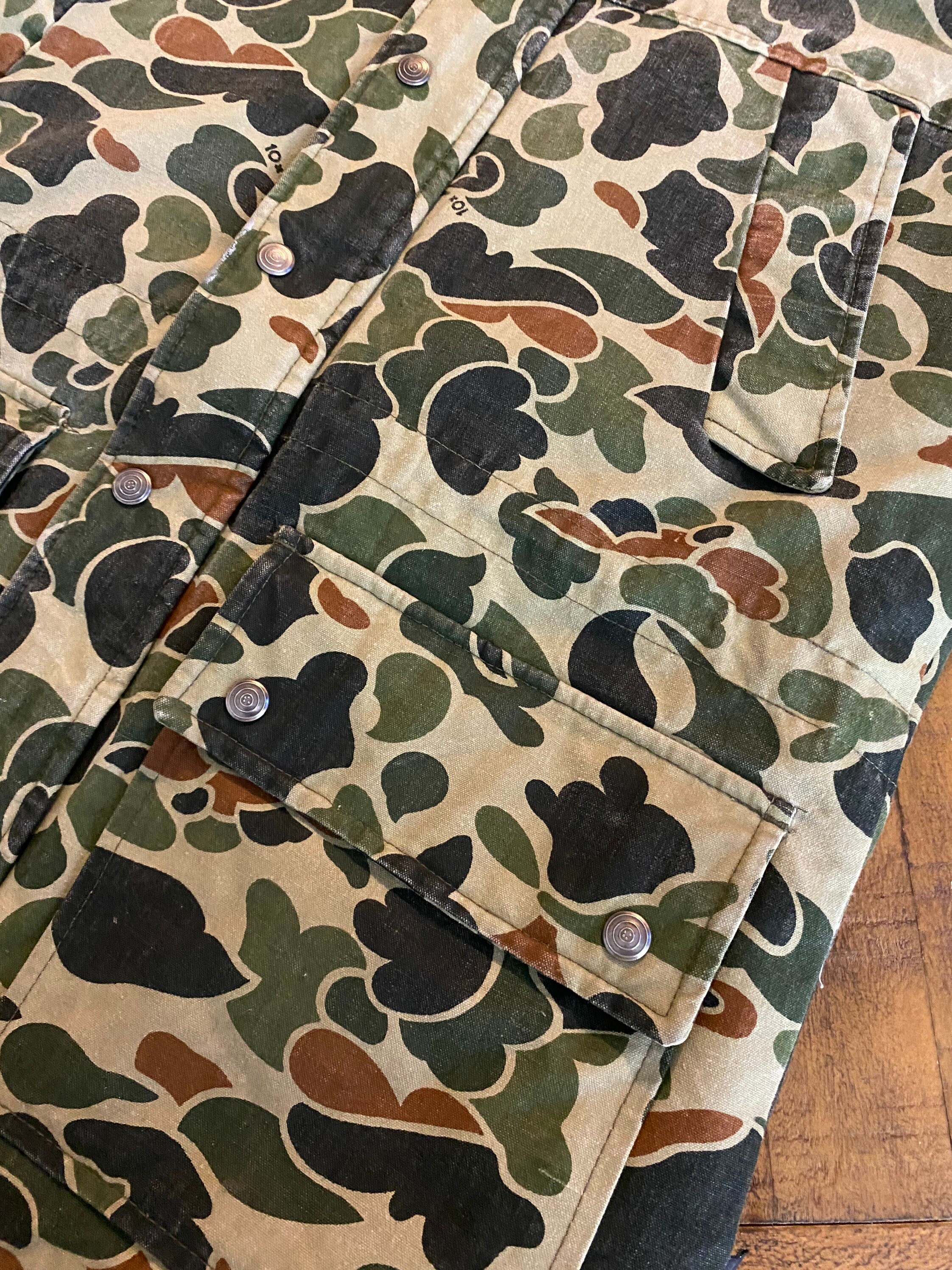 80s Vintage 10 X Camouflage Hunting Jacket Hooded Jkt 10 Deep Duck