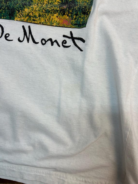 トップス 90s Claude Monet t-shirt Vintage CLAUDE MONET T-Shirt Large Water Lilies 90s Art Tee USA