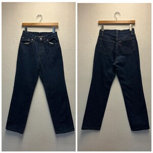 80s vintage womens levis 501 dark wash denim pants jeans size 28 443423