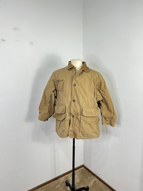 50s vintage red head cotton  hunting jacket fishi… - image 1