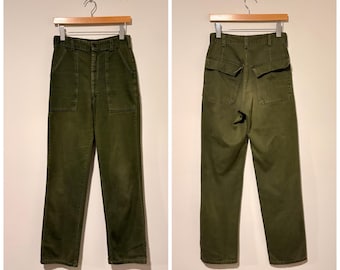 60er Jahre Militär og-107 Baumwollsatin Bäckerhose Müdigkeit Hose Gr. 28 541416