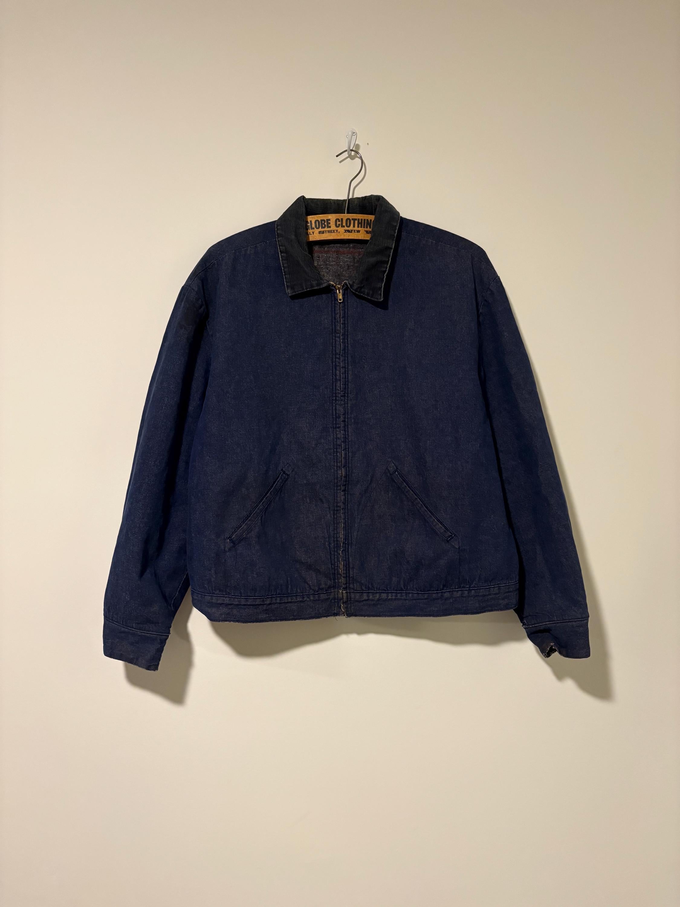 70s Vintage Wrangler Vat Dyed Wool Blnket Lined Denim Work Jacket