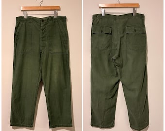 60-tals vintage militär amerikanska armén OG-107 bakerbyxor storlek 38 541302