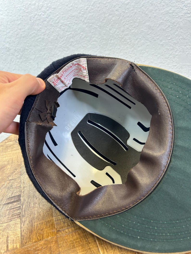 Vintage C.C.Filson lång fiskmössa för jakt, storlek 7 443031 bild 6