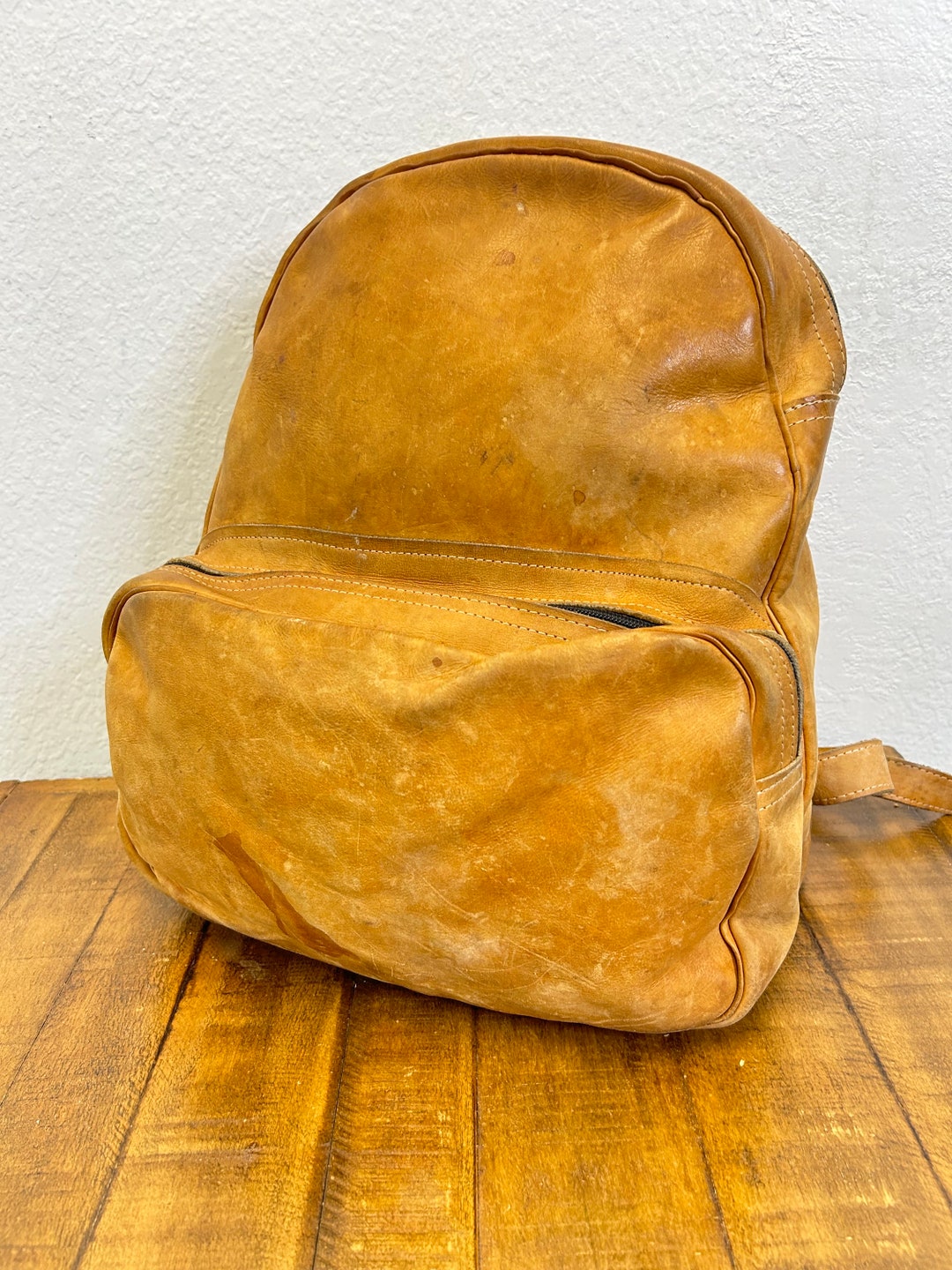 80s 90s Vintage Leather Backpack Day Pack 865882 - Etsy
