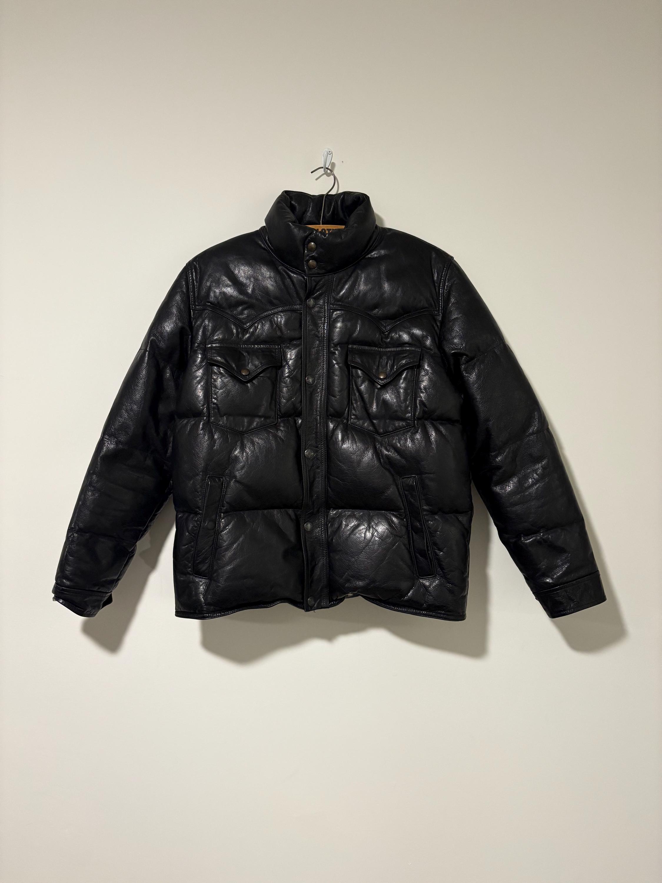 90s Ralph Lauren Leather Jacket BLACK L！ Vintage 90s Ralph Lauren Black Leather Jacket - L – Rokit