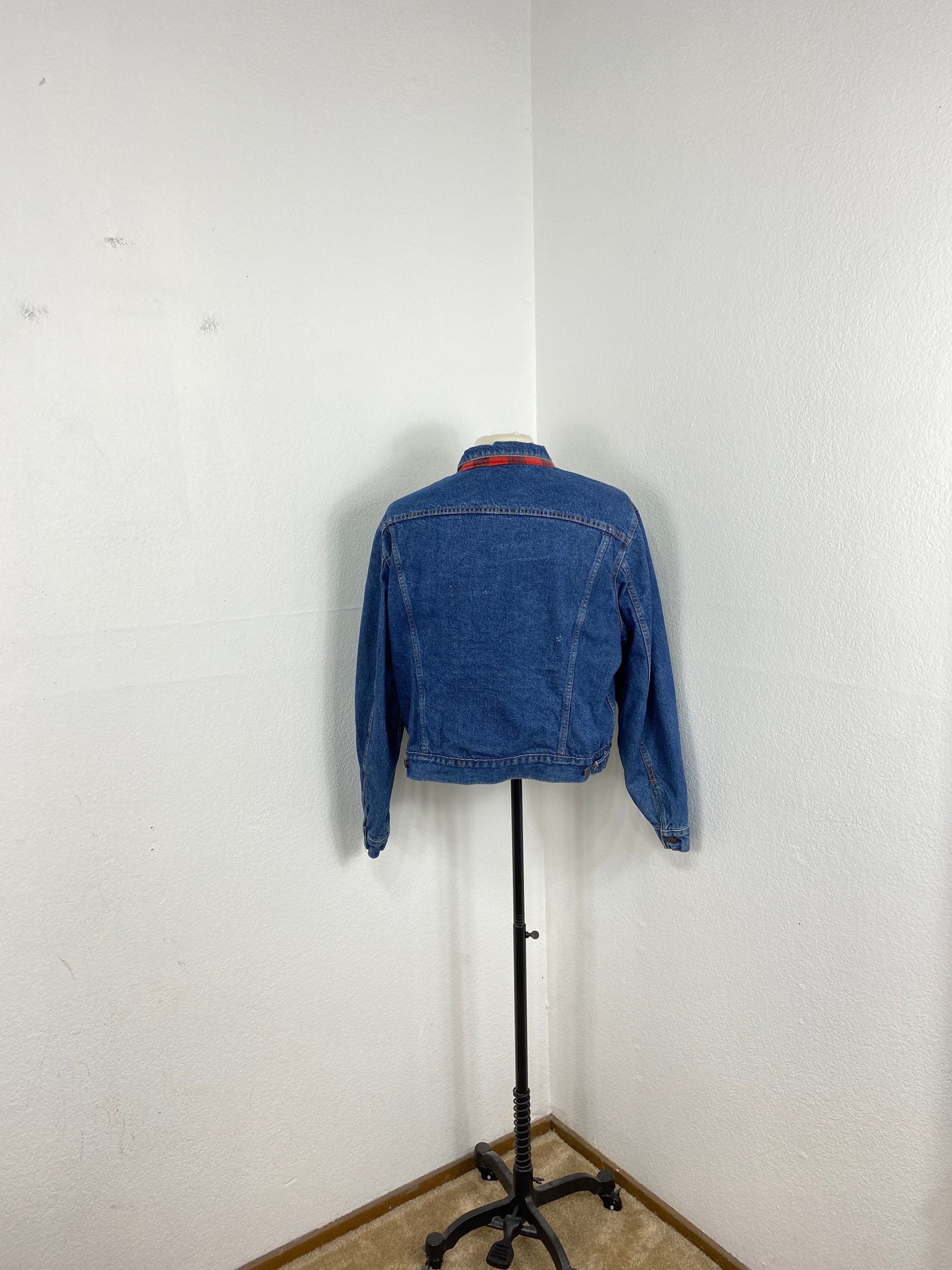 80s Vintage Levis Flannel Lined Denim Trucker Jacket Jean - Etsy Hong Kong
