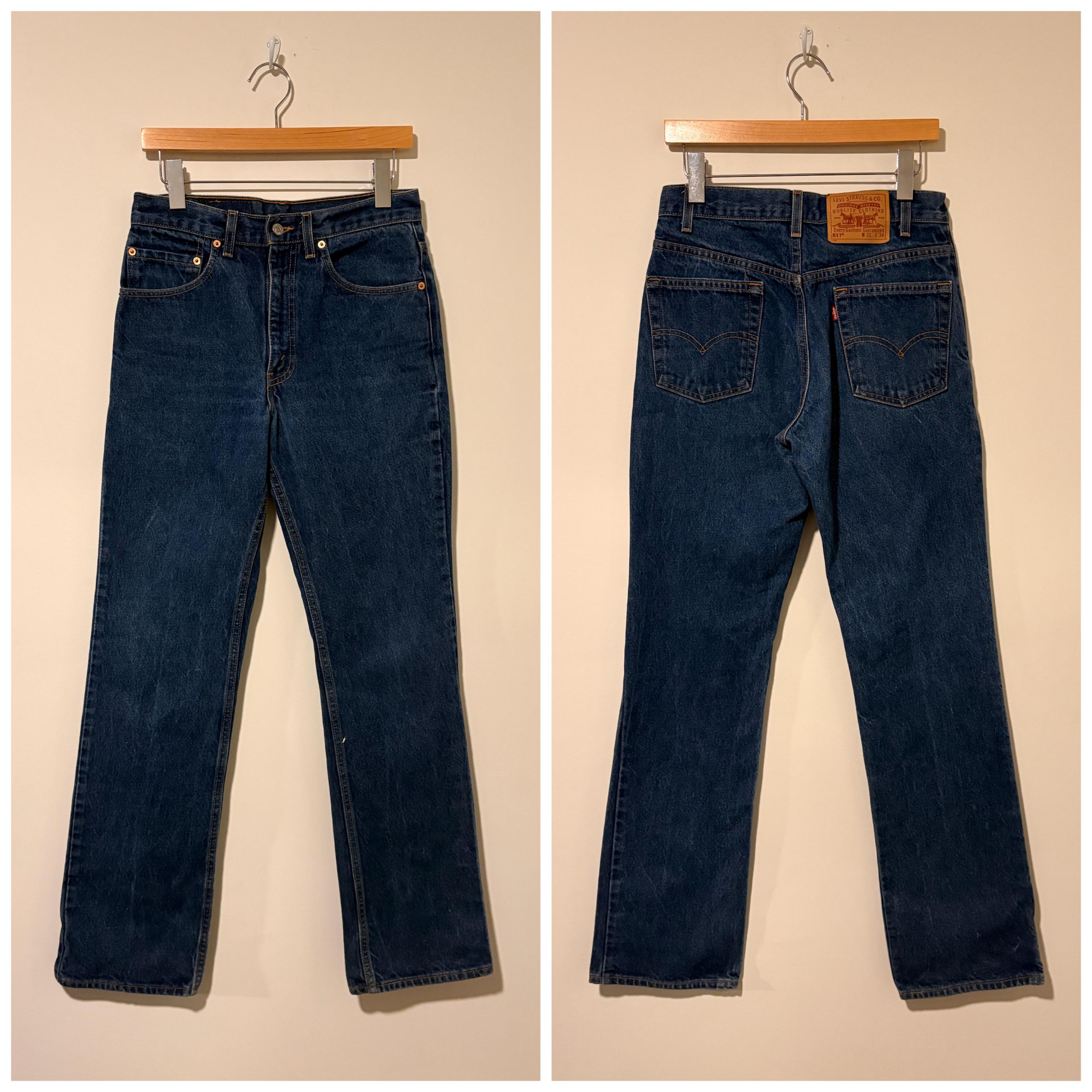 Vintage Levi's 517 orange tab crop jeans 42x26