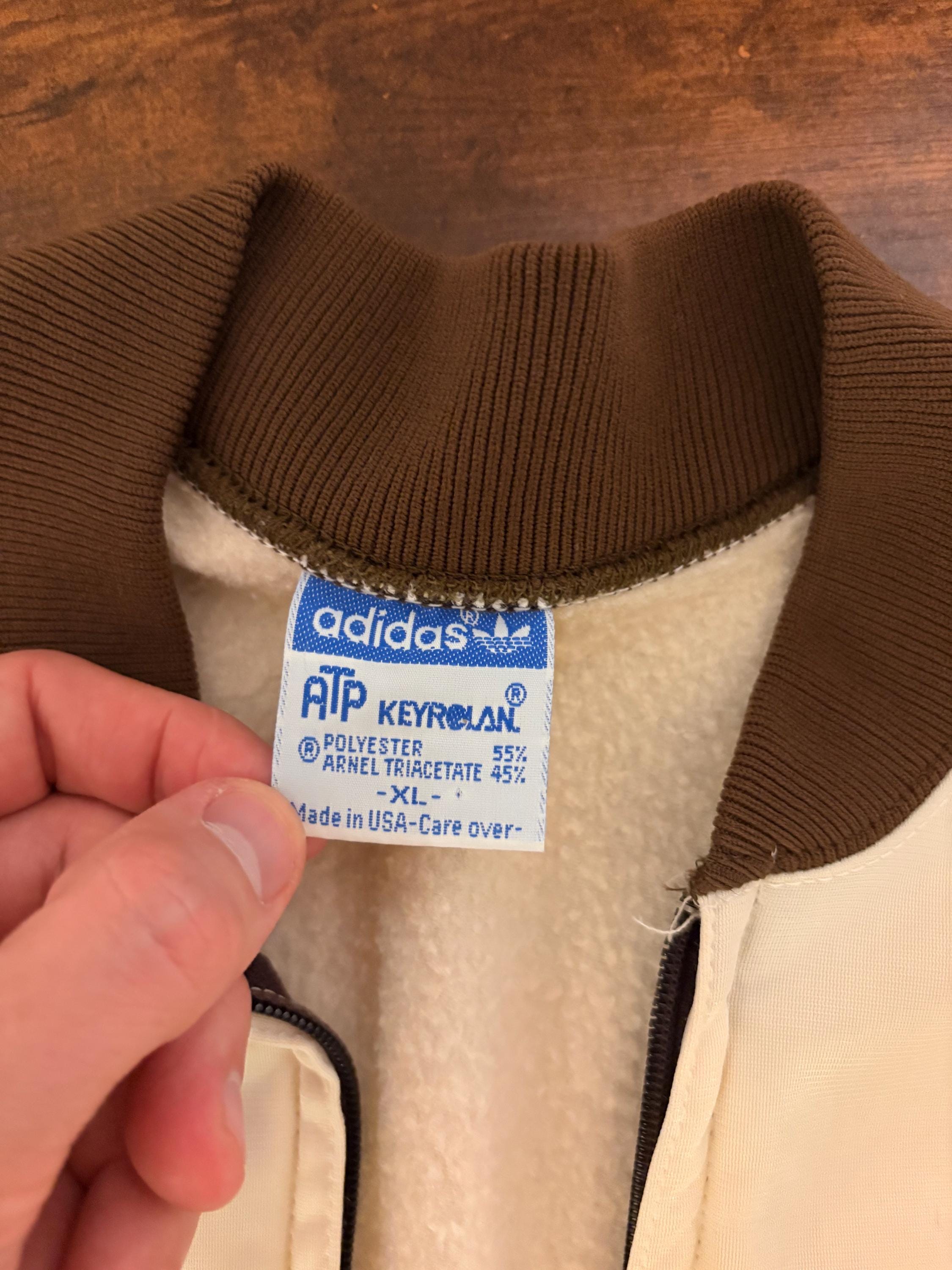 80s Vintage Adidas ATP Keyloran Track Jacket Made in Usa Size XL