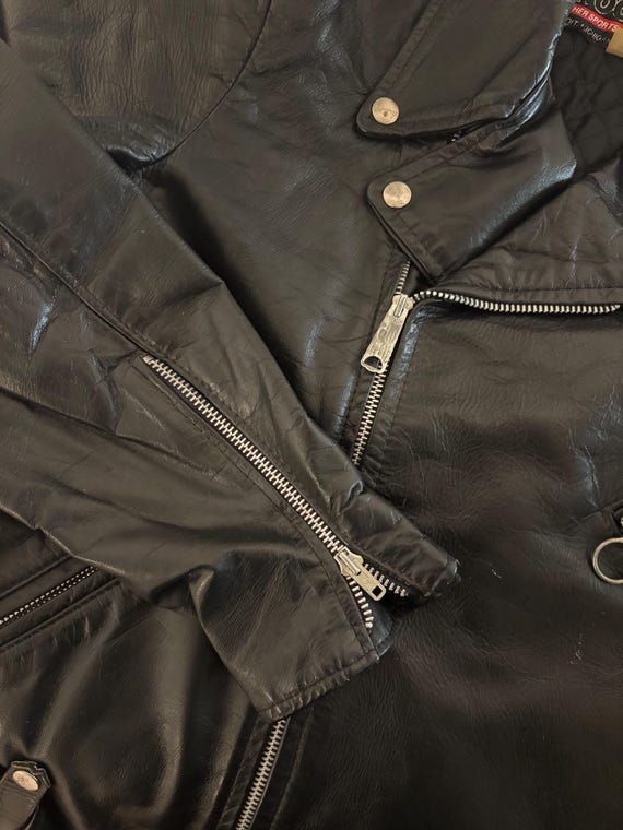 70s Vintage Brooks Motorcycle Leather Jacket Riders Biker 443899