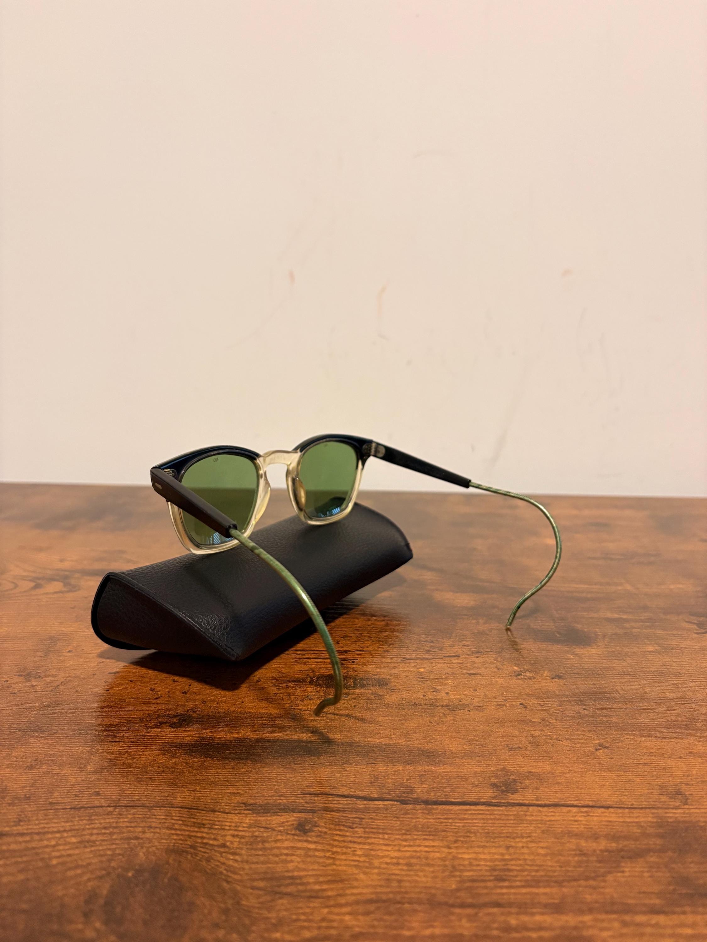 Vintage American Optical Haunting True Color Blonde Wood Grain Square Sunglasses Ao Original Square Vintage Sunglasses for sale | eBay main image 3