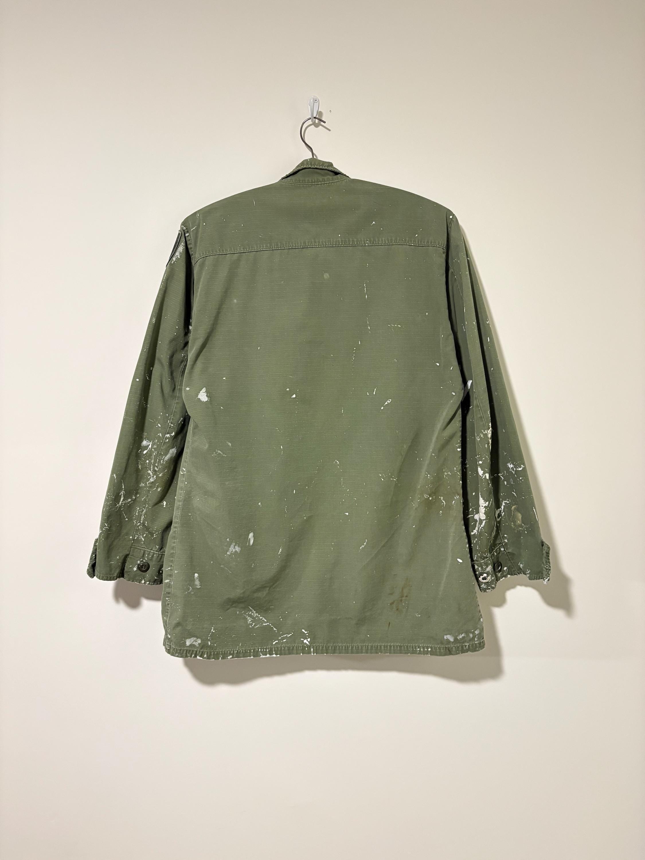 60s Vintage Military U.s.army Cotton Poplin Jungle Fatigue Field