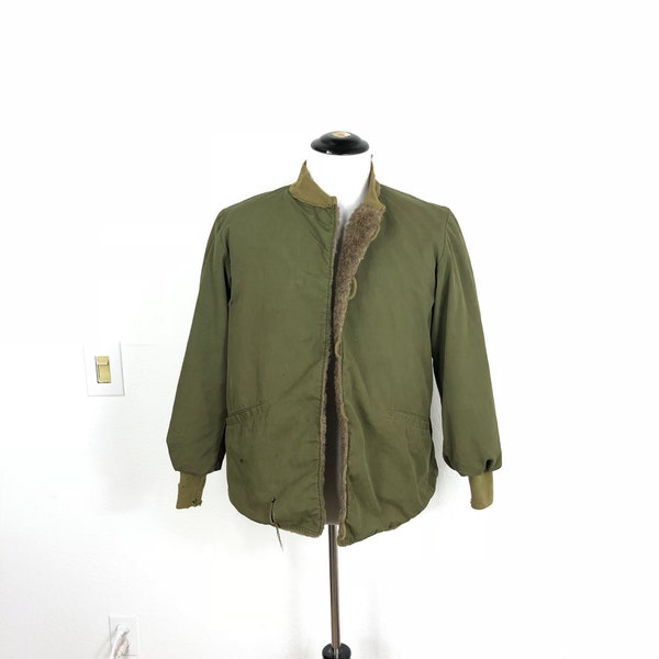 40's vintage military distressed m-43 field lining jacket u.s.army