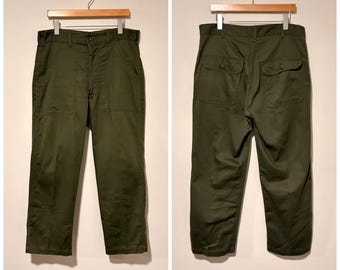 70s vintage 100% cotton og-107 baker pants zipper fly size 36 541517