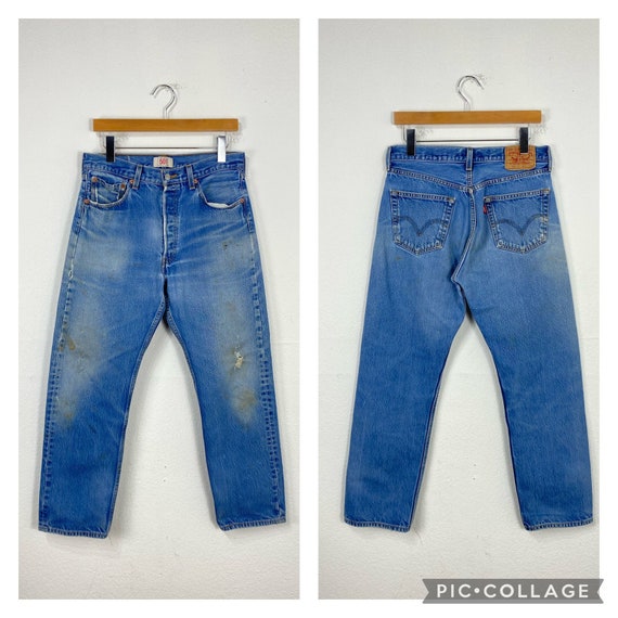 Old Distressed Levis 501 Jeans Denim 