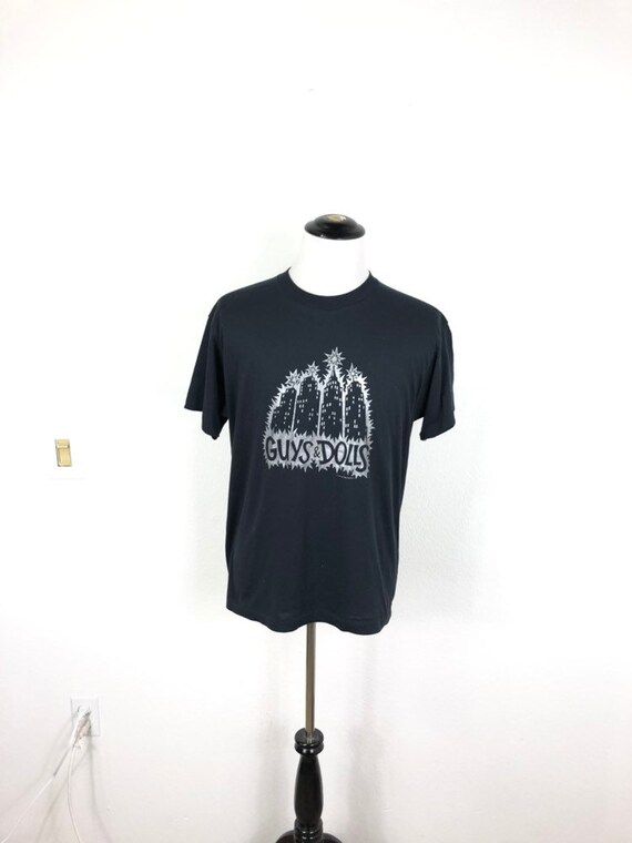 70's vtg GUYS&DOLLS 50/50 blend musical t shirt s… - image 1