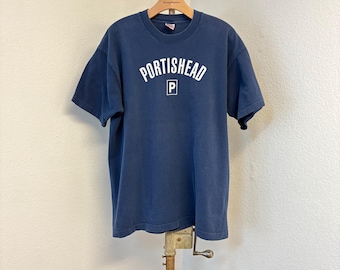 90s vintage portishead promo t shirt brit pop techno house electronic size XL 443497