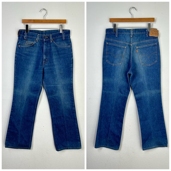 80s Vintage Levis 517 Boot Cut Jeans Flare Denim Pants Orange Tab