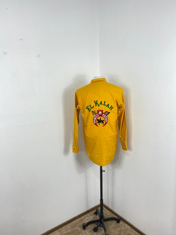 60s vintage western shirt embroidered size Large