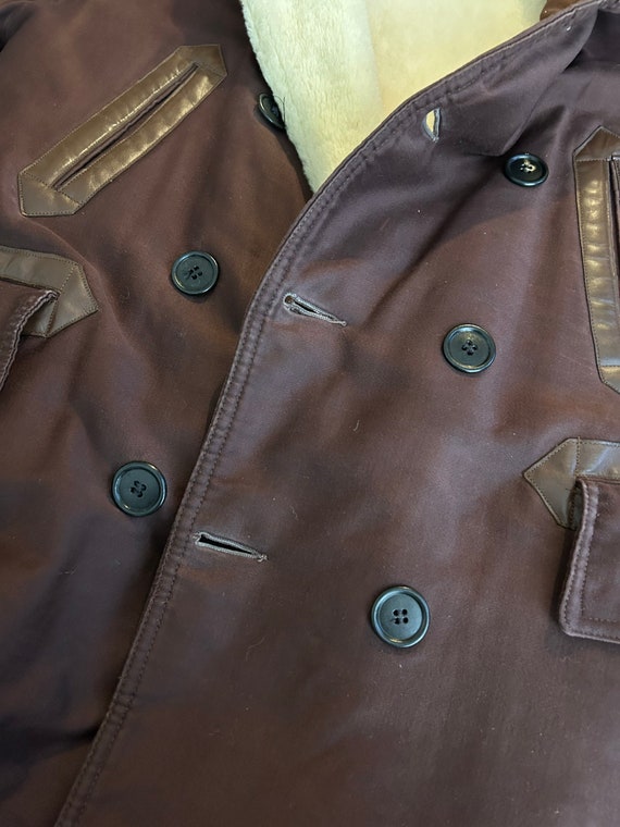 40s vintage mackinaw coat sherpa lined jeep coat … - image 4